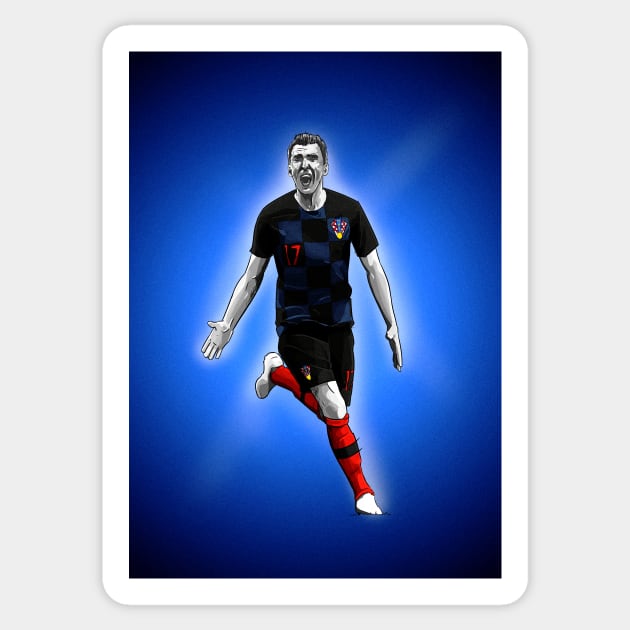 Mario Mandzukic - Croatia World Cup 2018 Sticker by barrymasterson